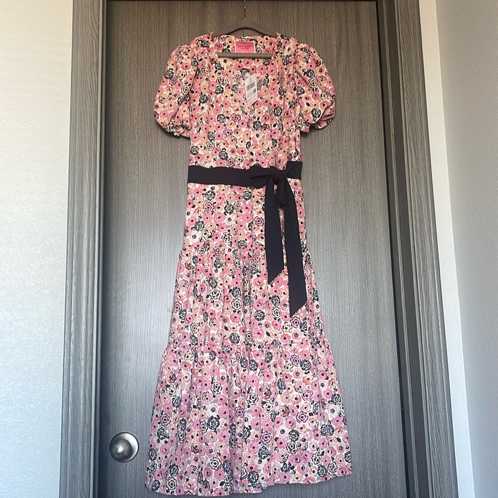 Kate Spade rose bloom wrap dress NWT size:XS